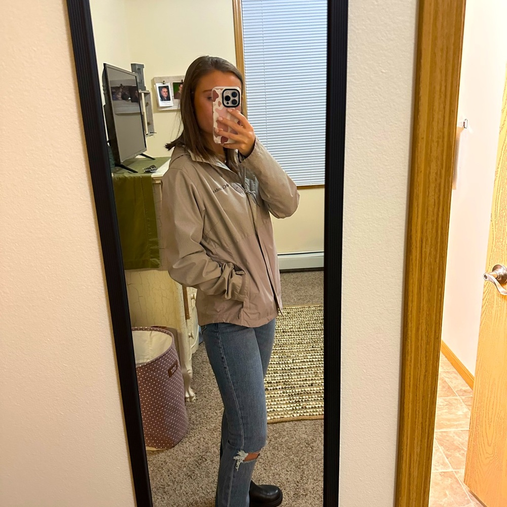 Grey Columbia windbreaker